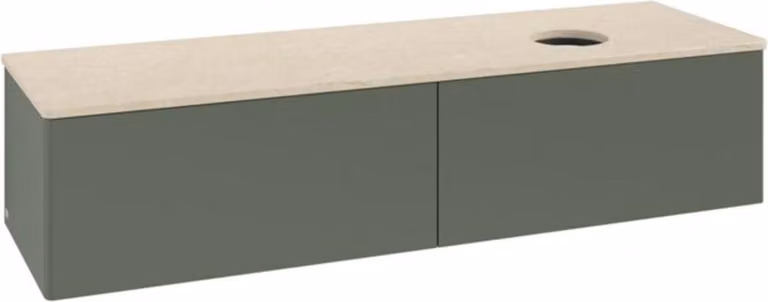 V&B Mobiletto senza struttura frontale - illuminazione Antao 160x50cm, WBP botti., lea gre. m Lac