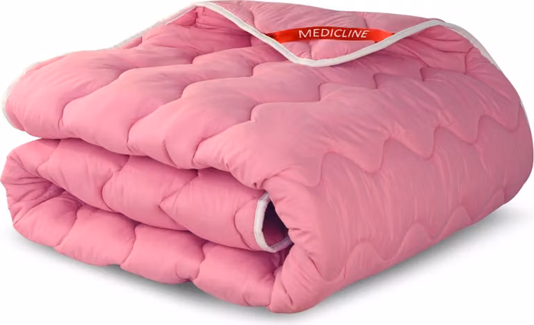 Piumino 180x200 cm per tutte le stagioni, antialergico, in microfibra rosa siliconata