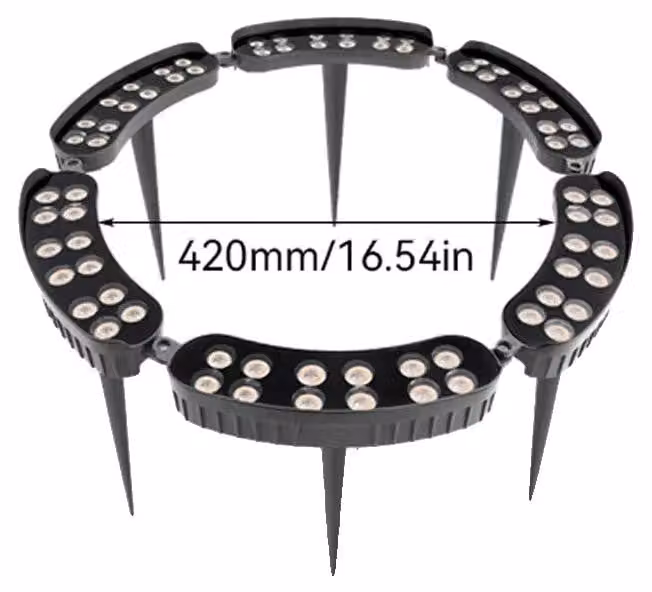 Lampada da esterno per giardino, impermeabile IP65, design a risparmio energetico, luce calda, 420 mm