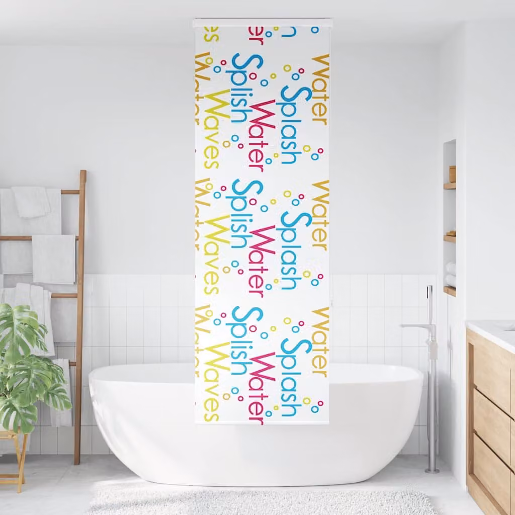 Tenda a Rullo Doccia con Cassonetto 70x240 cm Larghezza Tessuto