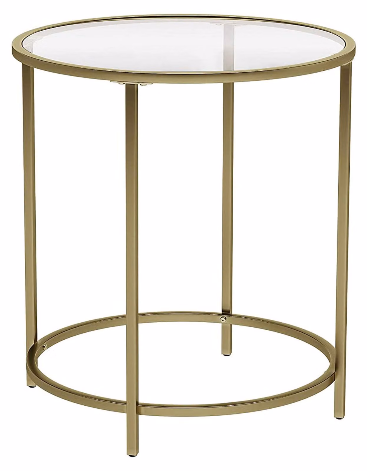 Tavolino - Leobert - Oro/Trasparente - 50 X 55 Cm