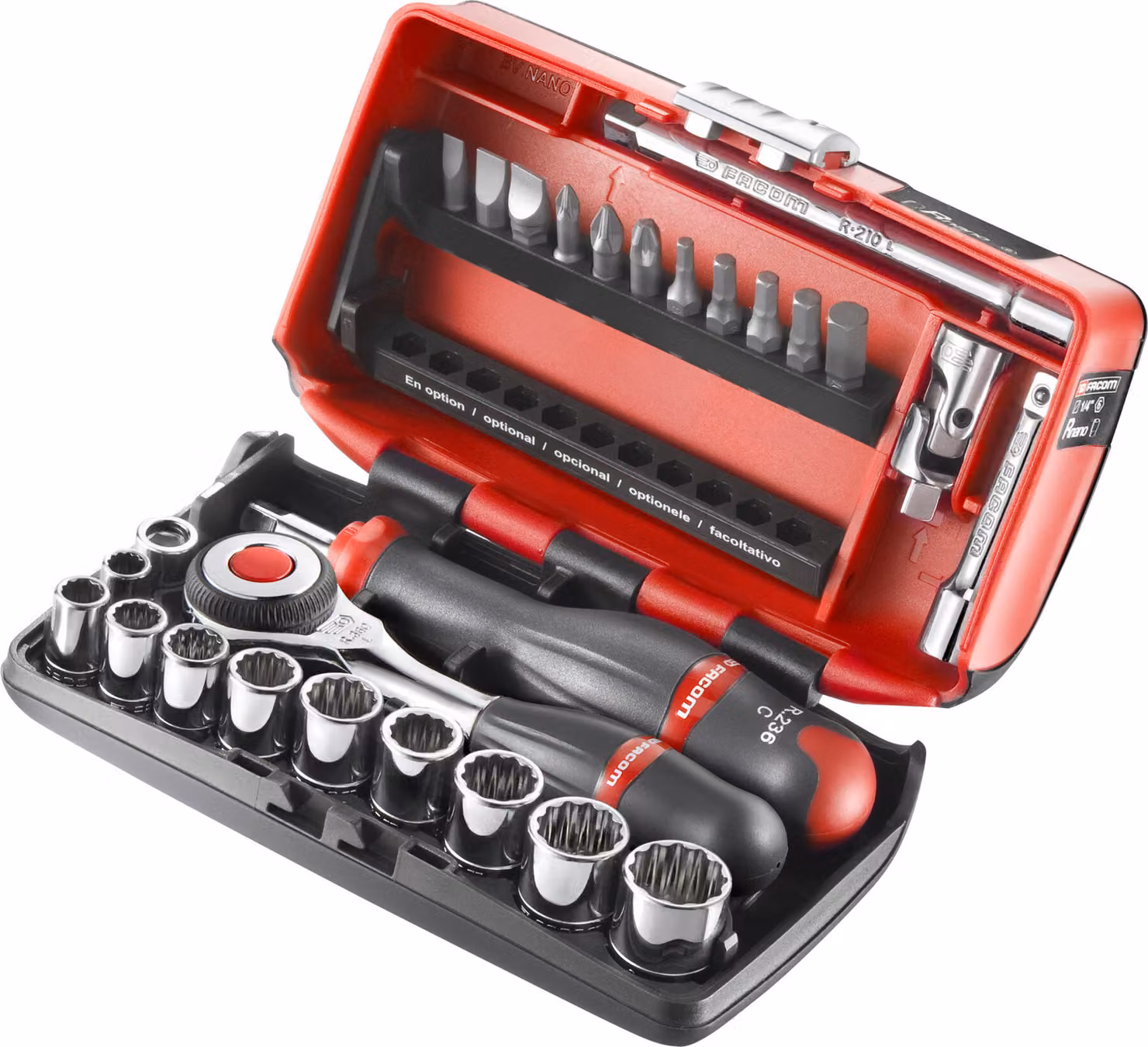 Set di bussole Facom 1/4Z esagonale, 28 pezzi