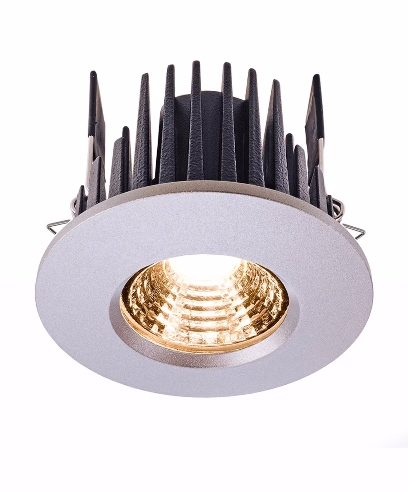 Potente faretto LED con protezione IP65 aumentata, variante: 8W LED, 2700K, grigio argento