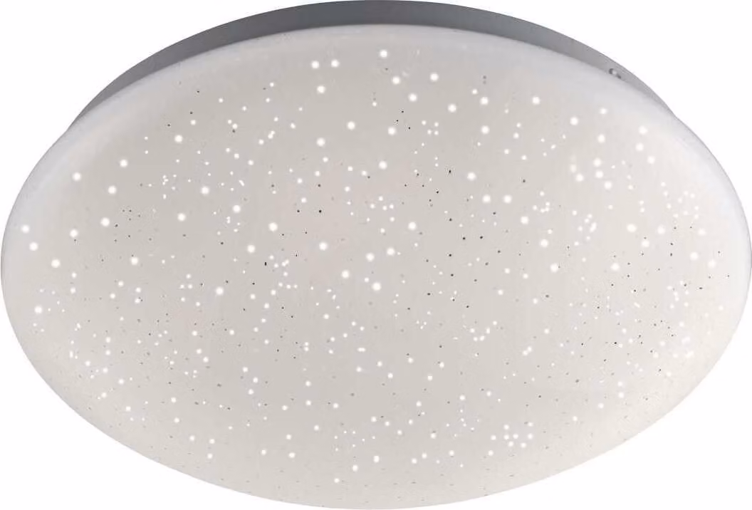 LED, plafoniera, acciaio, bianco, effetto stelle, diametro 25 cm