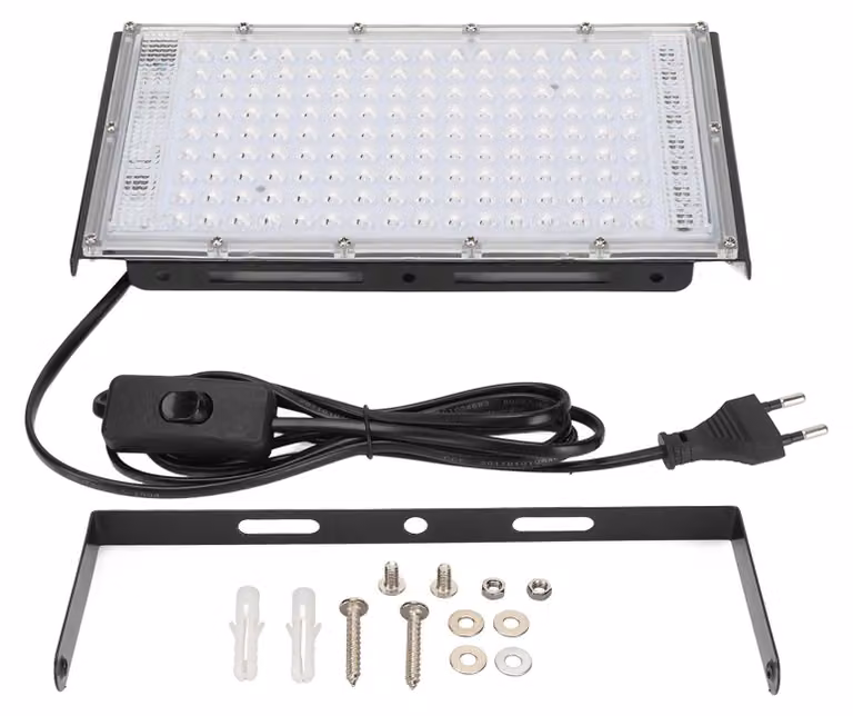 Lampada di crescita per piante a LED da 200W, grado di protezione IP65, impermeabile, con 144 LED, scheda a LED a risparmio energetico