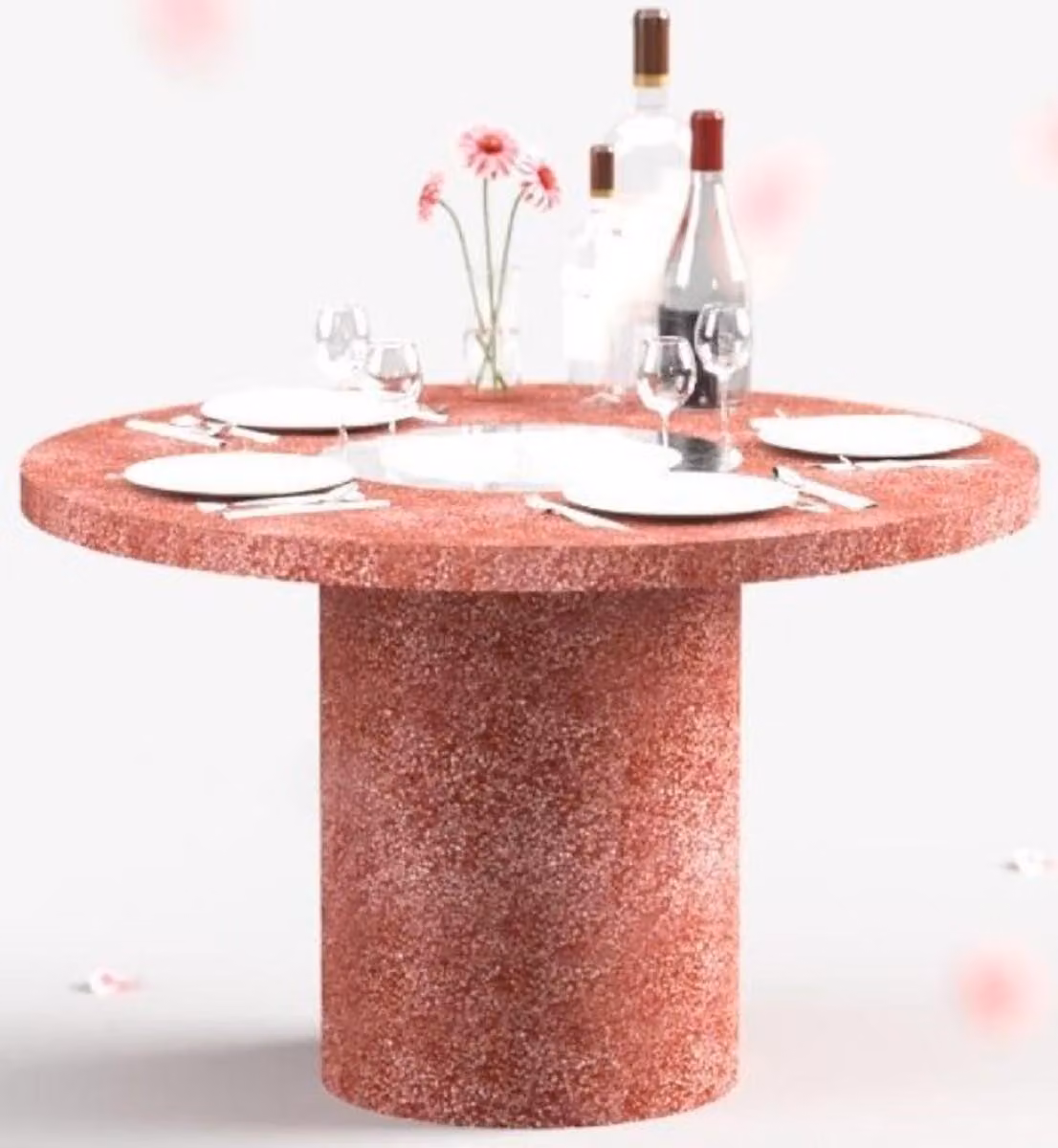 Tavolo da pranzo Casa Padrino con camino a bioetanolo, diametro 120 cm, altezza 75 cm - Disponibile in diversi colori - Tavolo da pranzo - Tavolo da giardino - Arredamento per la sala da pranzo - Arredamento per il giardino - Arredamento - Arredamento esc