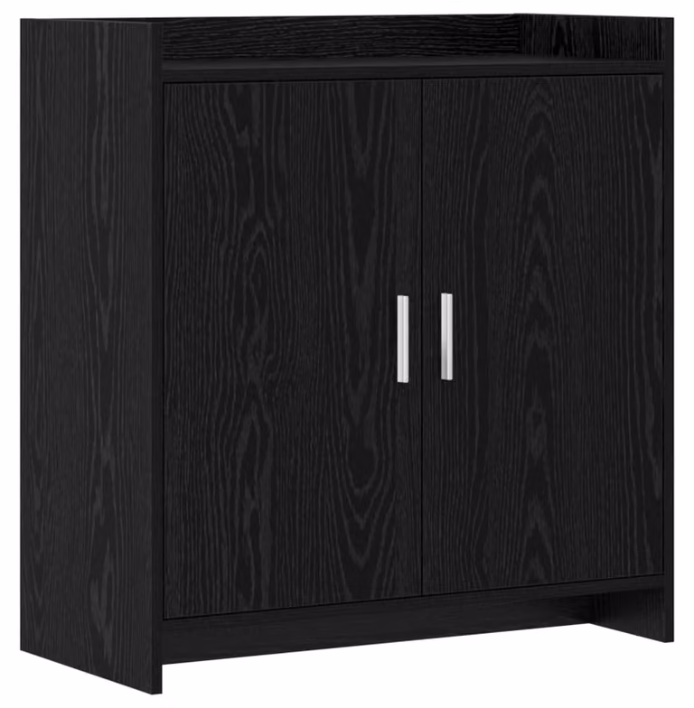 Mobiletto servitore in legno composito, color noce scuro, dimensioni 72 x 36 x 80 cm