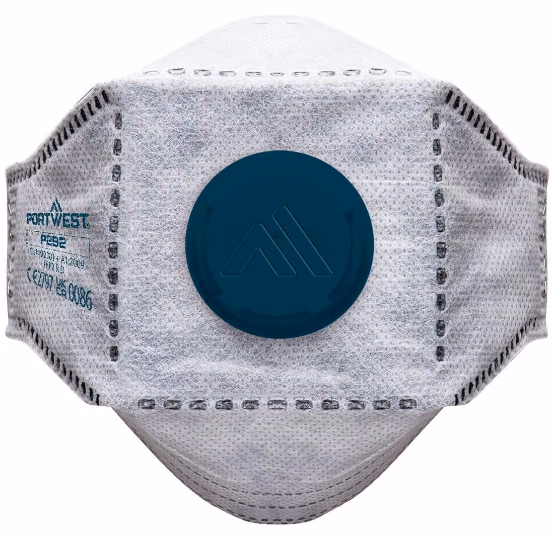 EAGLE FFP2 Respiratore piatto con valvola in fibra di carbonio (Pk10)