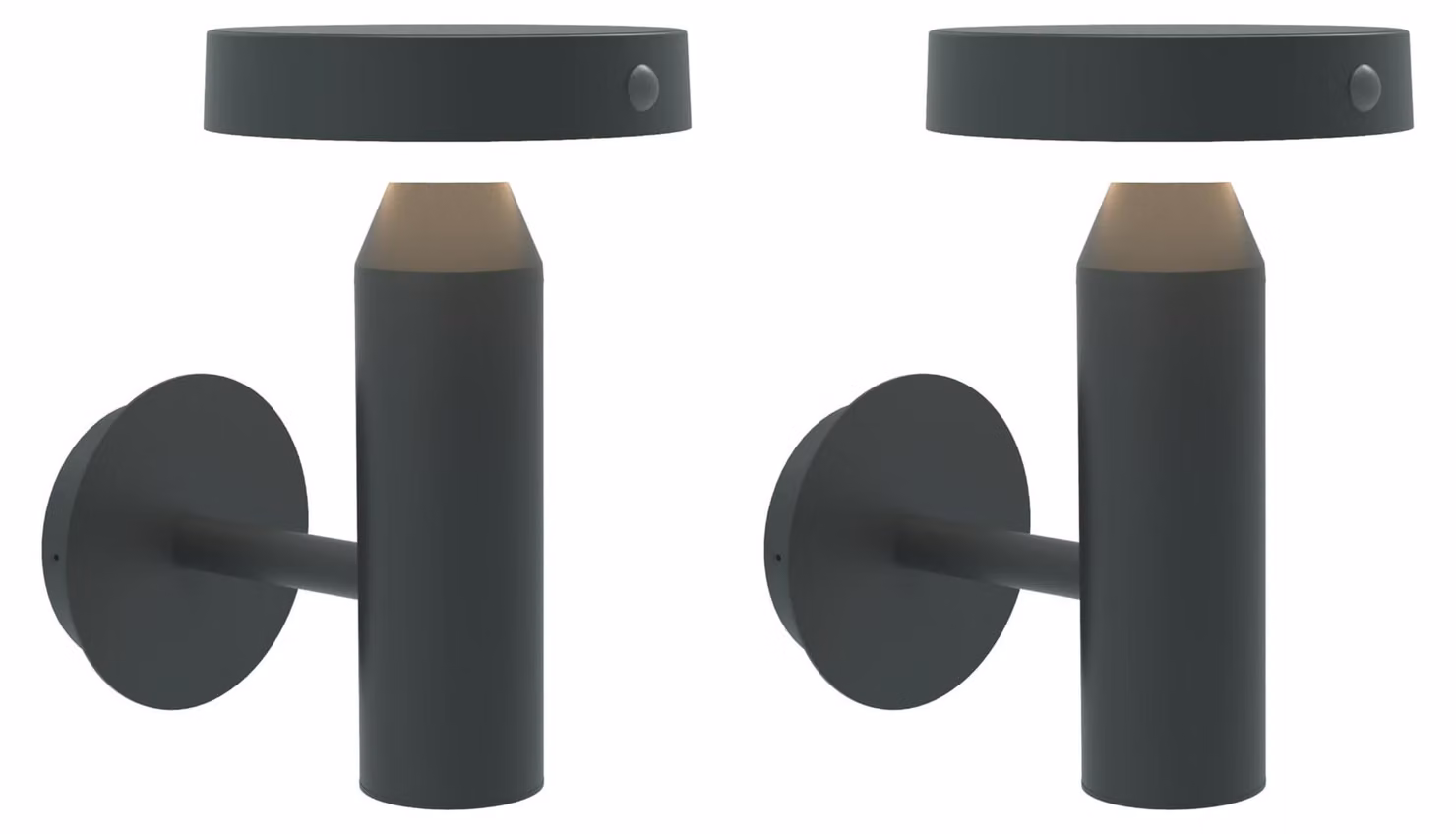 Set di lampade solari, 2 pezzi, grado di protezione IP44, con sensore di movimento, autonomia di 55 ore, per uso esterno