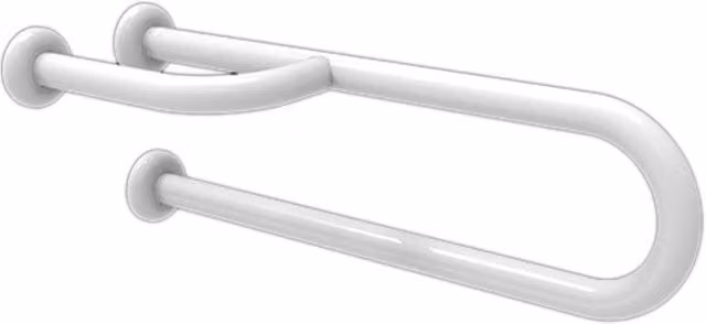 Maniglione fisso Goman bianco opaco con rinforzo universale per disabili e terza età, L: 60 cm