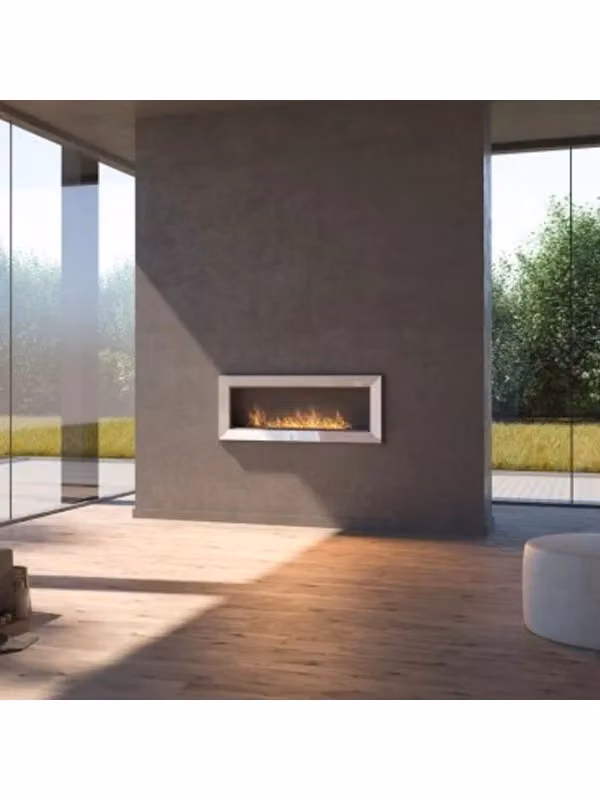 Caminetto a bioetanolo da incasso SimpleFire Frame 1200 Bianco con vetro L: 120 cm, H: 16 cm – 2
