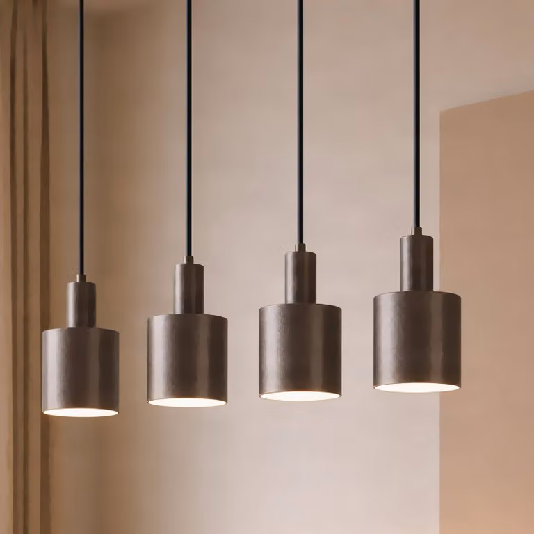 Lampada a sospensione Ovelia Lindby, dimmerabile, Marrone / Ruggine, Soggiorno / Sala da pranzo, Metallo, Moderno, Lampada a sospensione