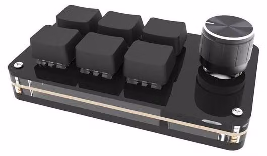 Mini tastiera programmabile con 6 tasti, tasti meccanici USB, combinazioni di tasti personalizzabili