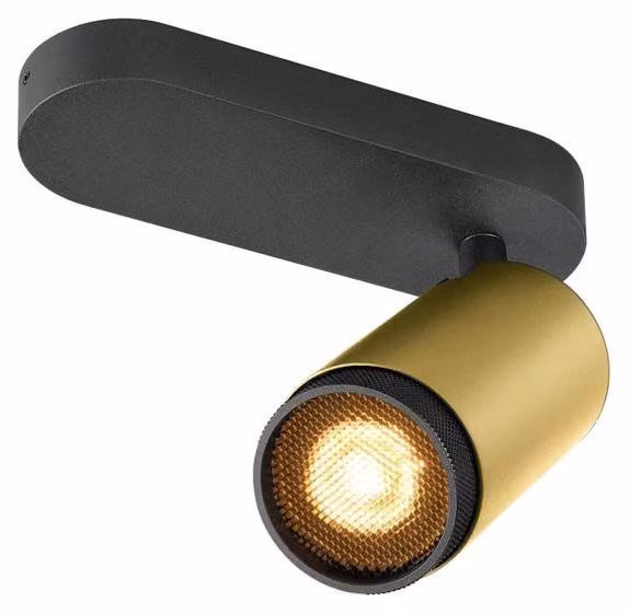 SLV 1009095 GRIP! L, SPOT CL, singolo, QPAR51, plafoniera, cilindrica, 1 x max. 6 W, oro / nero