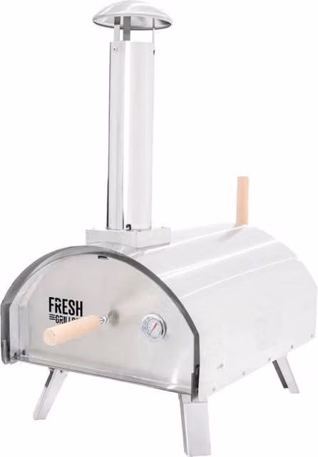 Forno da tavolo per pizza all'aperto 30cm in acciaio inox portatile a carbonella