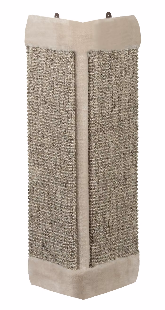 Angolo tiragraffi con peluche 61 x 32 cm grigio