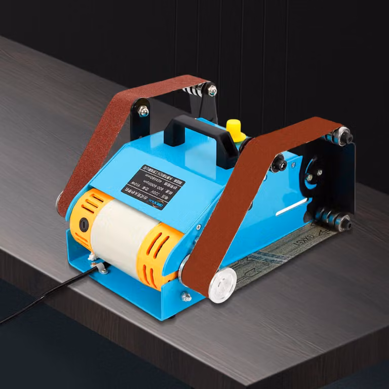 Levigatrice a nastro elettrica da 950W - Doppia testa - Regolabile da 0 a 180 gradi