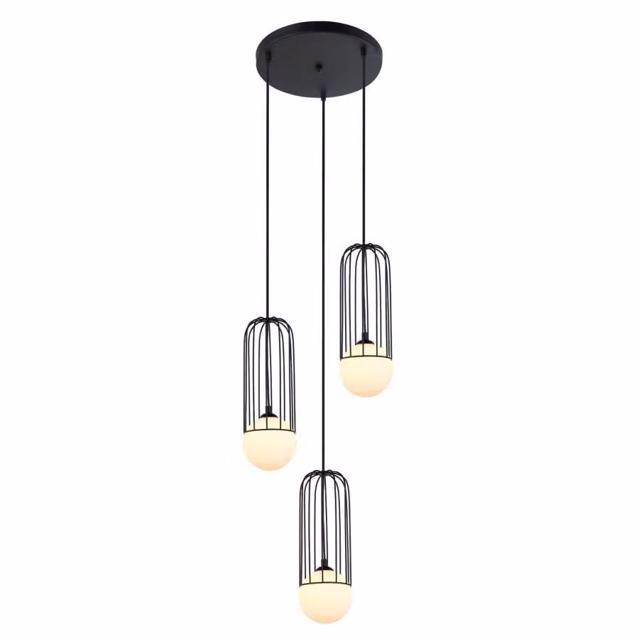 Italux Simon lampadario moderno nero MDM-3938/3 BK