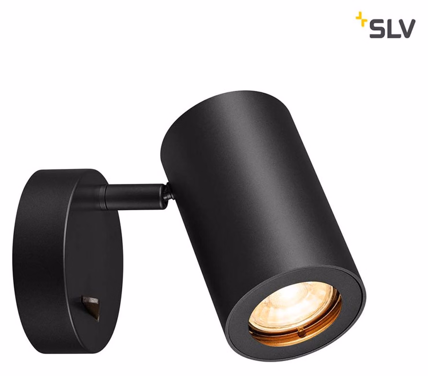 Enola B applique con interruttore nero GU10 max. 50W