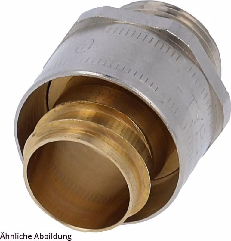 Raccordo metallico diritto FLEXA FSW M25/27, filettatura M25x1,5, per tubi con diametro esterno di 27,0 mm