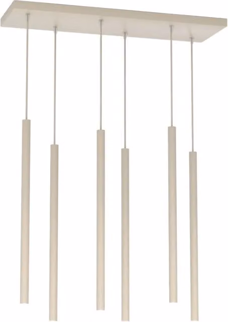 Lampada a sospensione Selter beige metallo 6xG9 Emibig