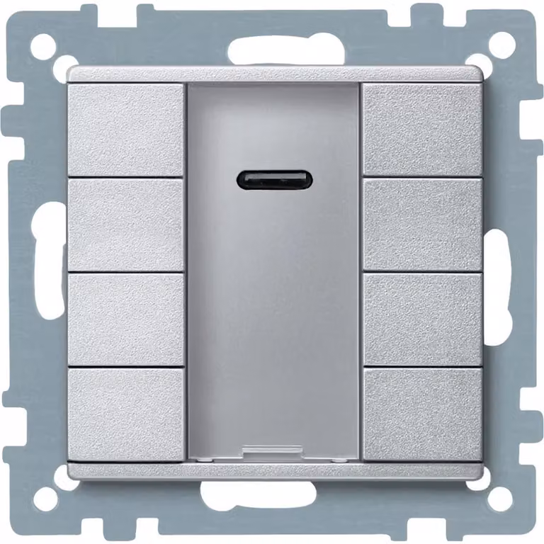 Schneider Electric Pulsante quadruplo con ricevitore IR, alluminio, sistema M MTN627960