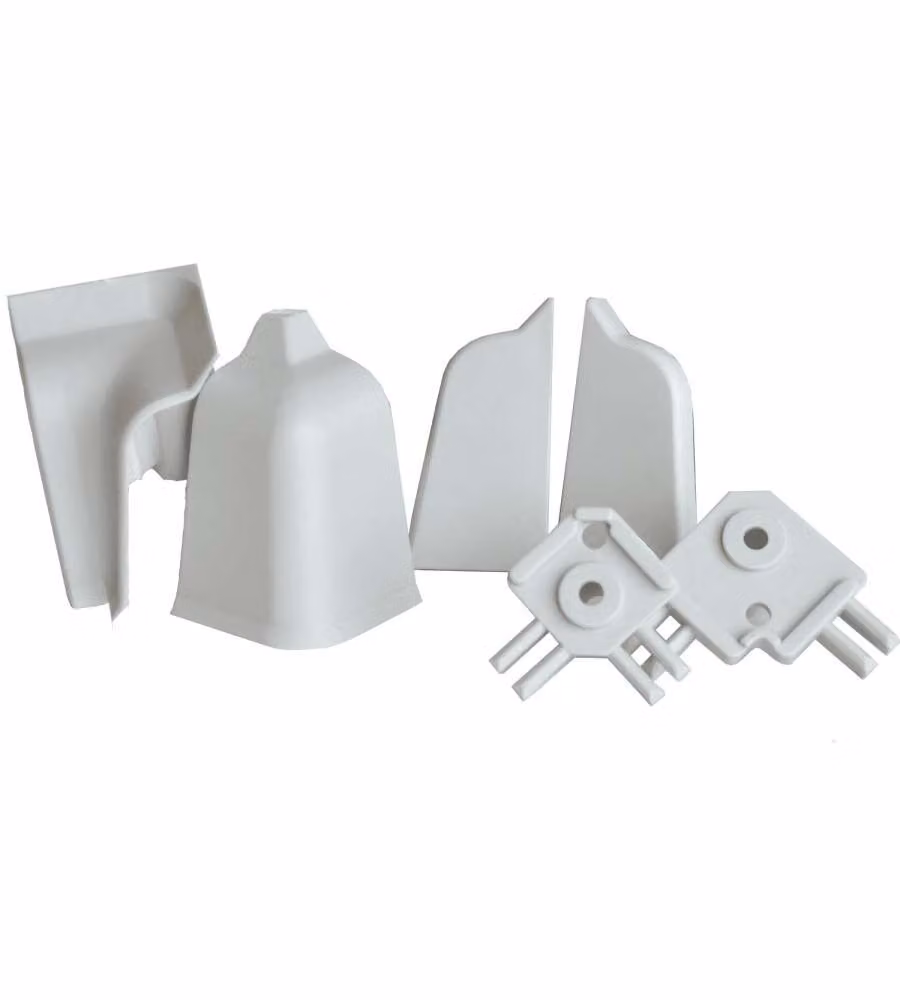 Accessori per Alzatina Rettangolare Grigia in PVC 27x10 mm - Kit 6 Pezzi