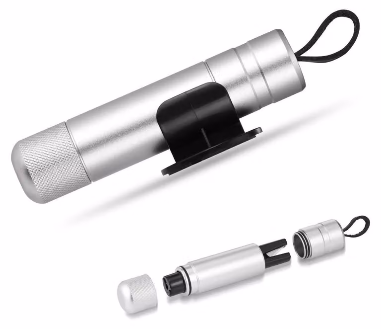 Martello di emergenza per auto, con taglia-cinture di sicurezza, rompi vetro compatto, realizzato in lega di alluminio, colore argento