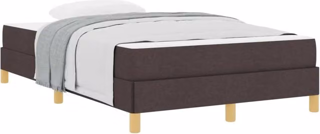Letto matrimoniale | Letto per adulti | Letto a molle con materasso Marrone Scuro 120 x 200 cm Tessuto
