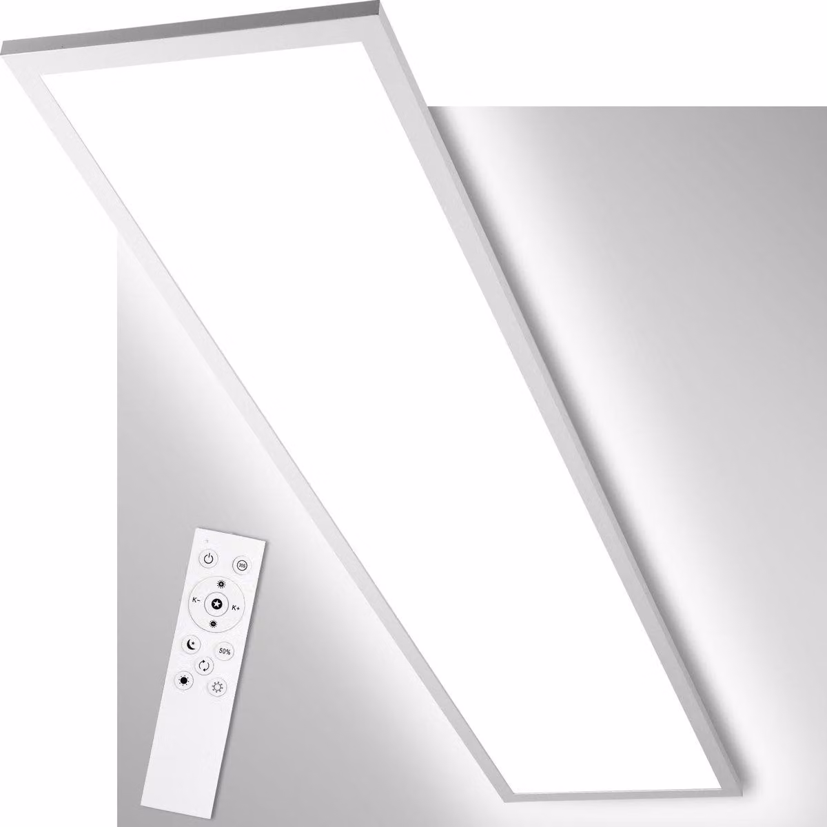 Lampada da soffitto a pannello LED Dimbaar, 40W - 120x30 cm - 4400 lumen - con telecomando