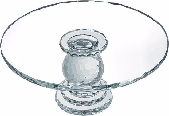 Piattaforma di esposizione per torte - Piatto di cristallo chiaro da 26.7 cm - Supporto per dessert per festa di matrimonio - Trattoria decorativa