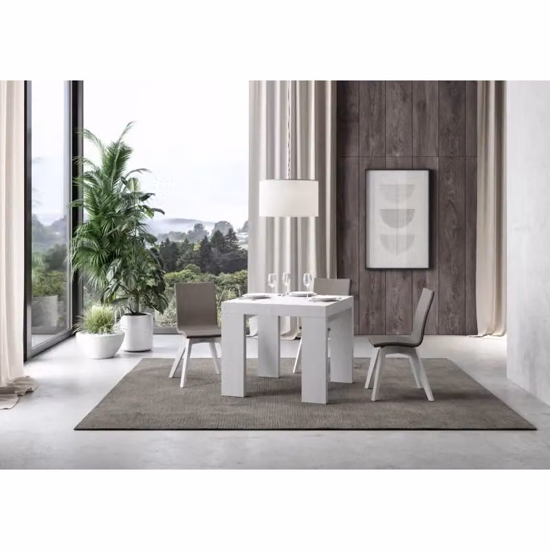 Tavolo moderno allungabile Itamoby Bianco Frassino L/P/H: 90 x 90 x 77 cm – 2