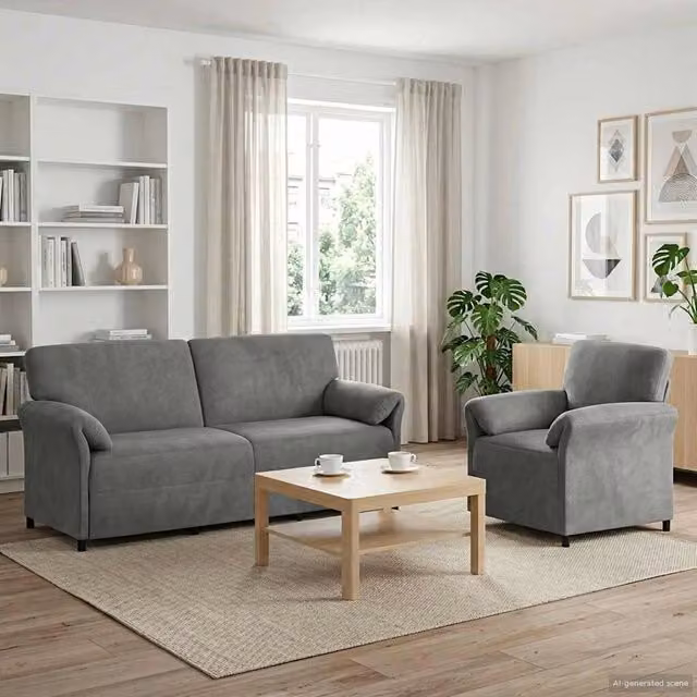 Set di divani 2 pz Grigio Scuro Velluto 3424914