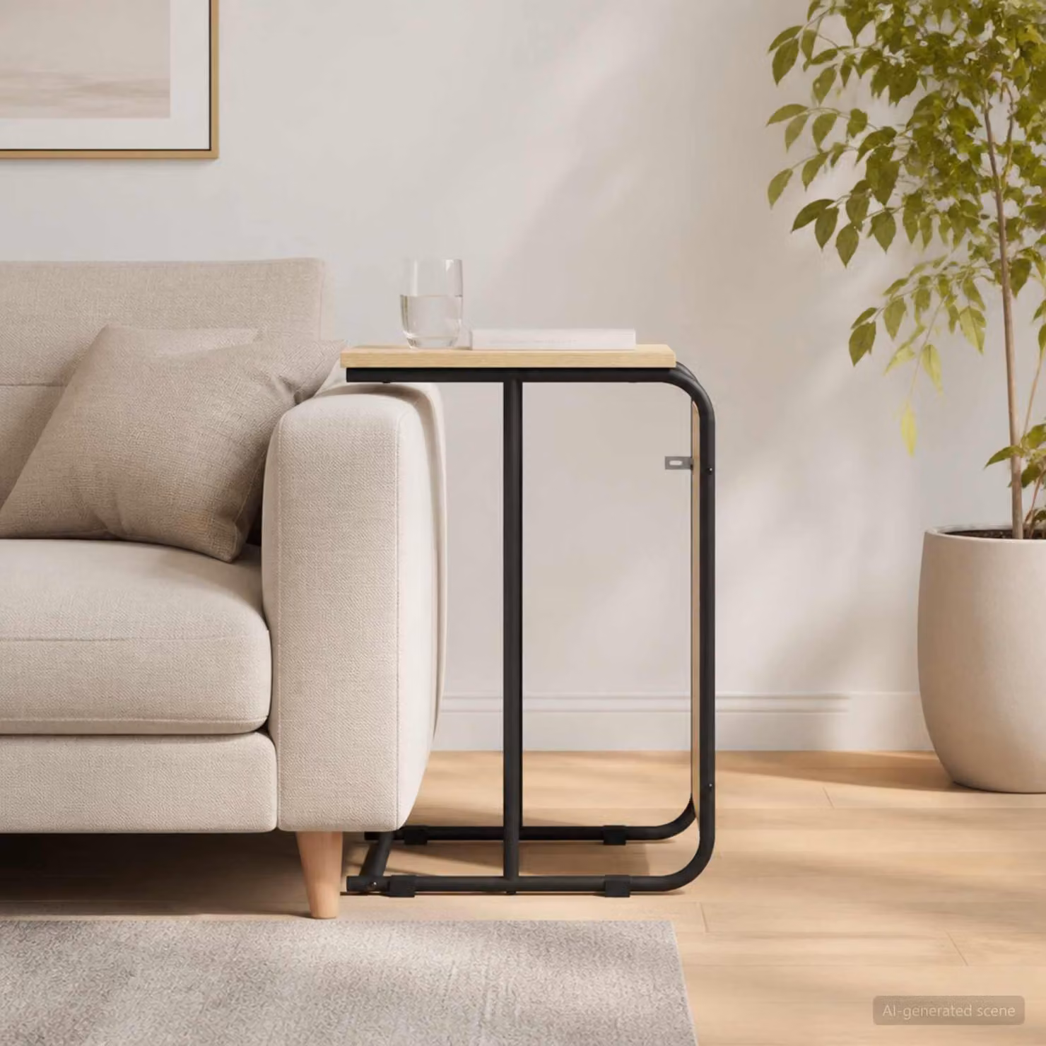 vidaXL Tavolo laterale moderno in rovere color marrone L/P/H: 40 x 31 x 55 cm