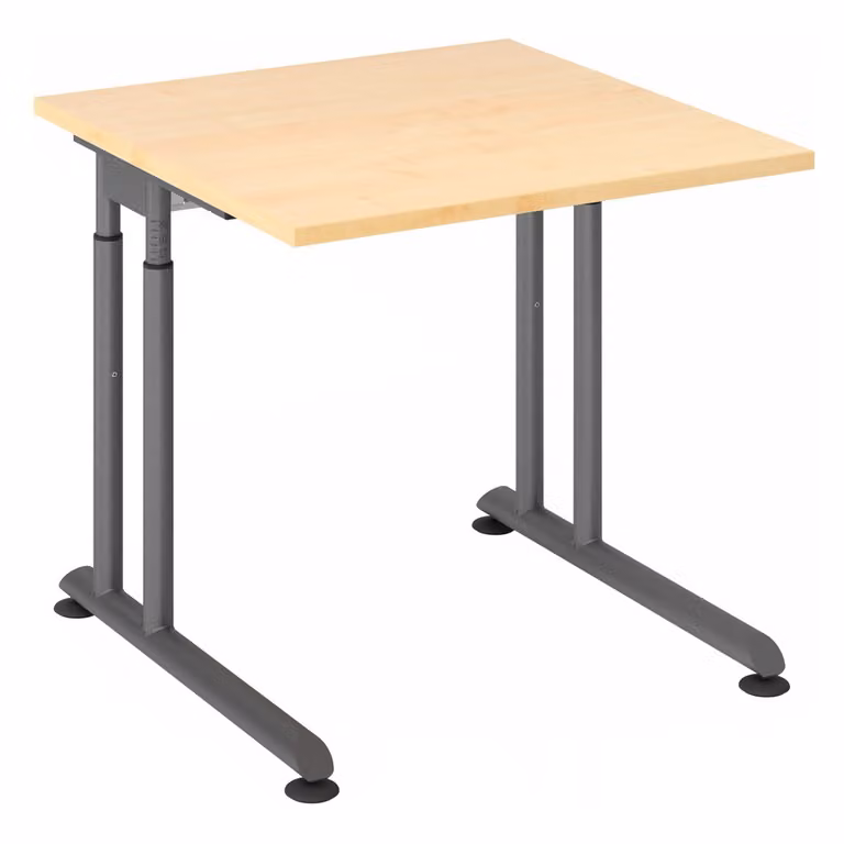 HAMMERBACHER ZS08 höhenverstellbarer Schreibtisch ahorn quadratisch