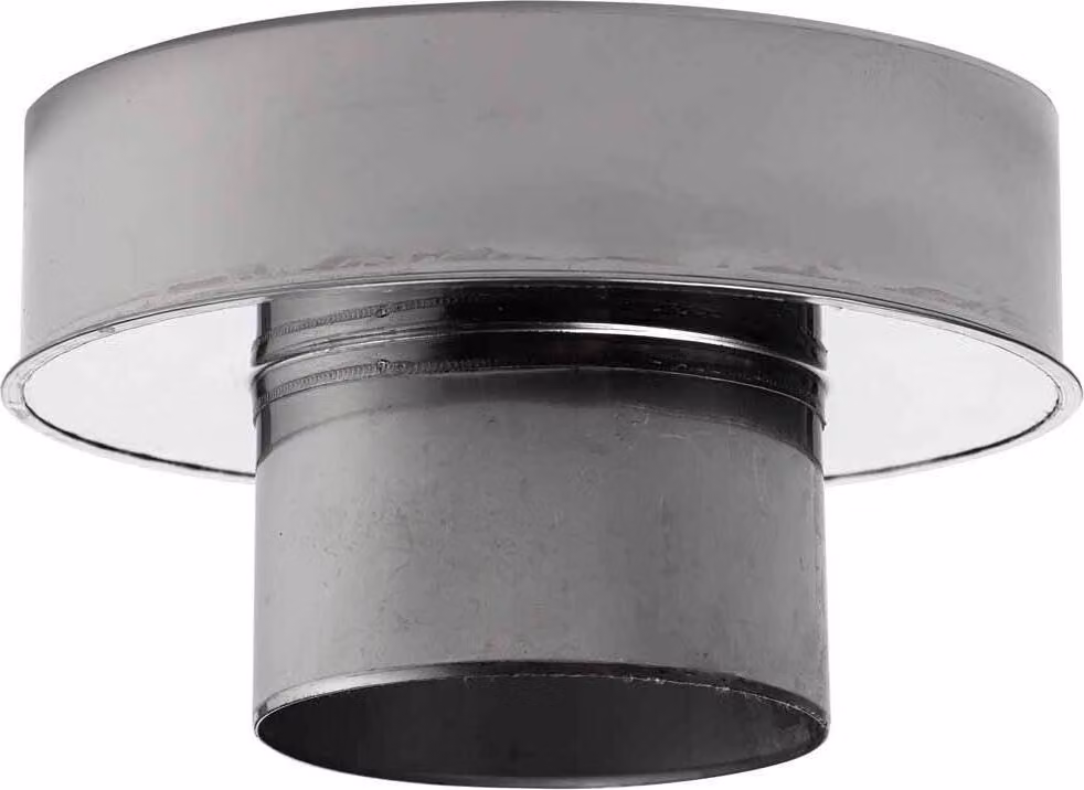 Passaggio del tubo stufa in acciaio inox Huum da parete singola (linguetta) a parete doppia (scanalatura) Ø120 mm