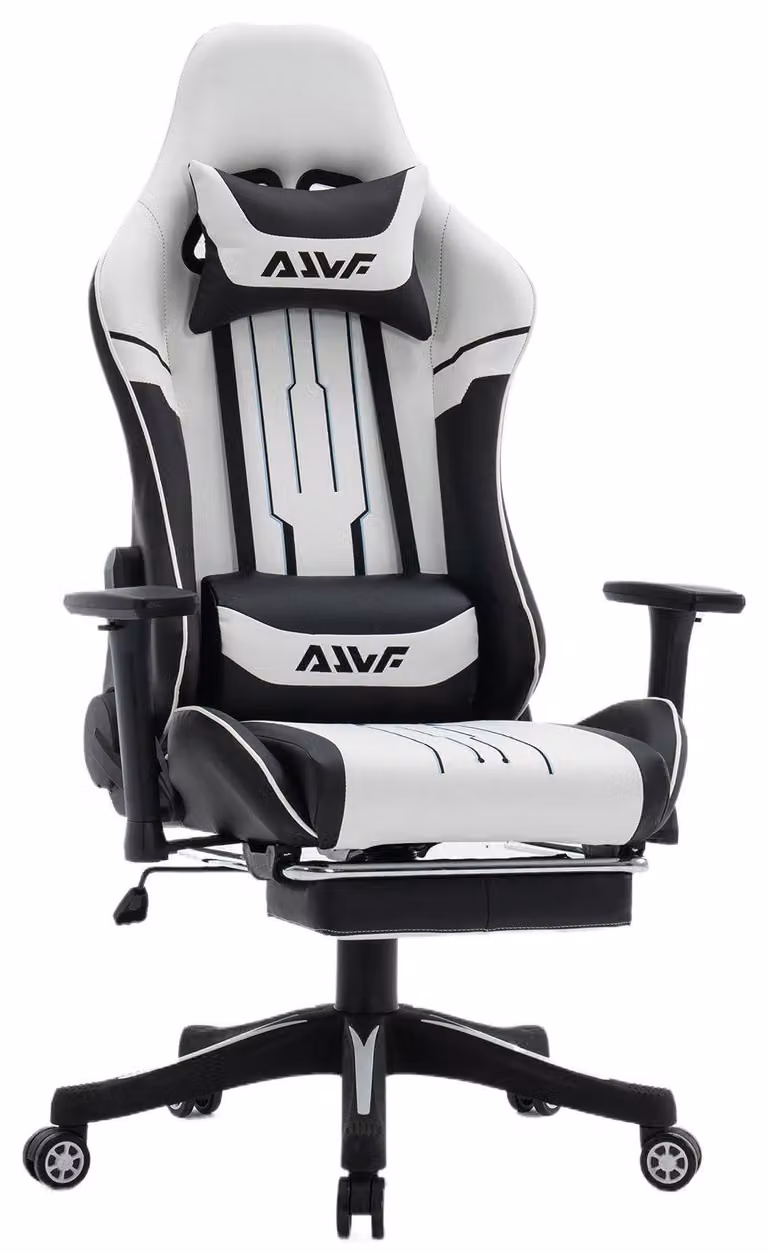 Sedia da gaming – Sedia ergonomica con supporto lombare e poggiapiedi regolabili