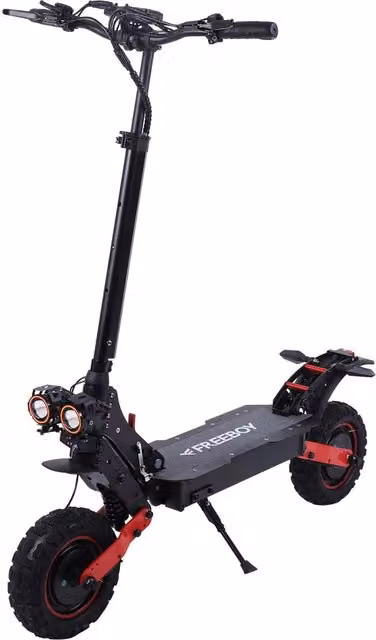 Freeboy H6 Monopattino elettrico batteria 48V 21Ah autonomia 55 km doppio motore pneumatici 11 pollici fuoristrada pieghevole