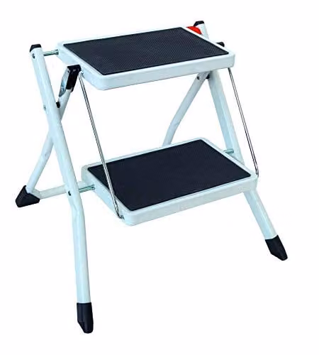 Facal Sgabello Pieghevole Nino in Acciaio 2 Gradini - h 43 cm