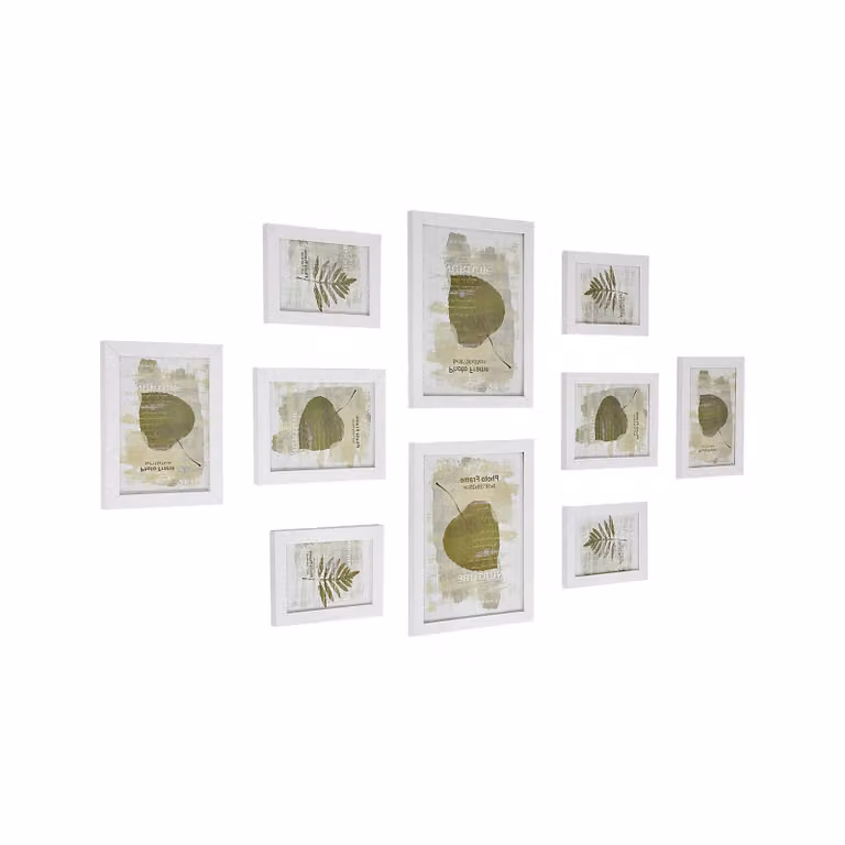 Set di 10 Cornici Portafoto, Bianco