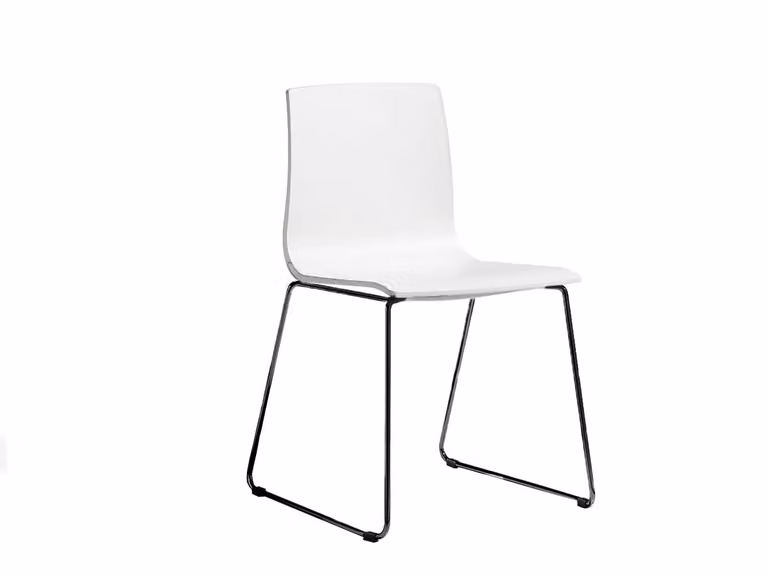 Alice Sedia Base a Slitta - Lino/Antracite