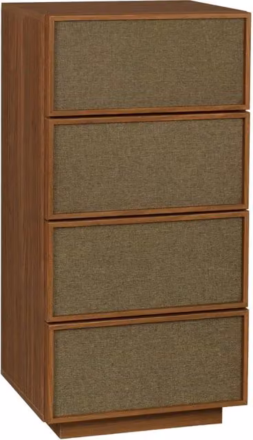 Cassettiera SWEEEK in legno e plastica stile mid-century colore marrone – 1
