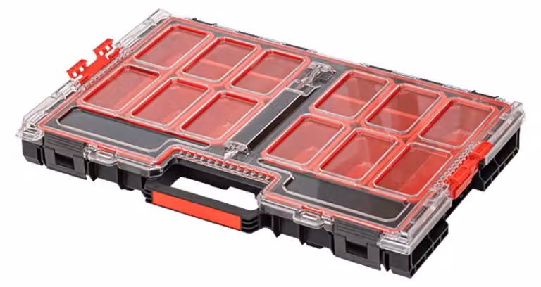 Qbrick System ONE Organizer L 2.0 impilabile 531 x 379 x 77 mm 6 l IP 66 con 10 inserti