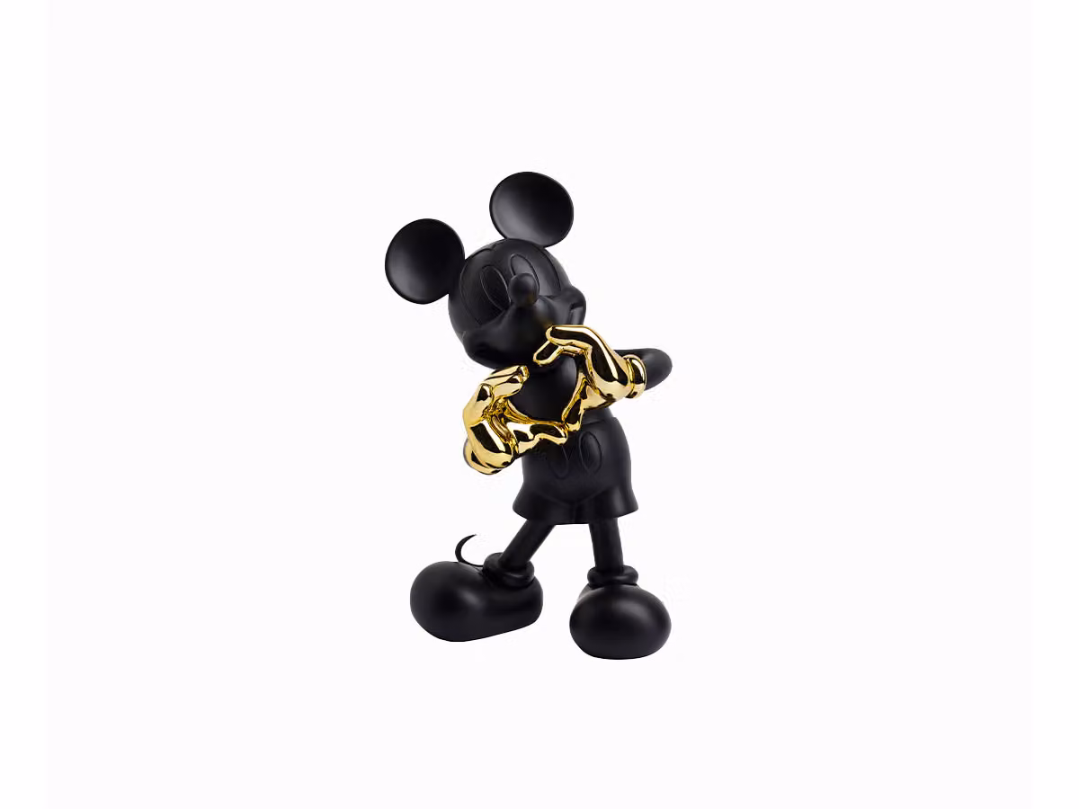 Mickey with Love Scultura Nero e oro - Piccola