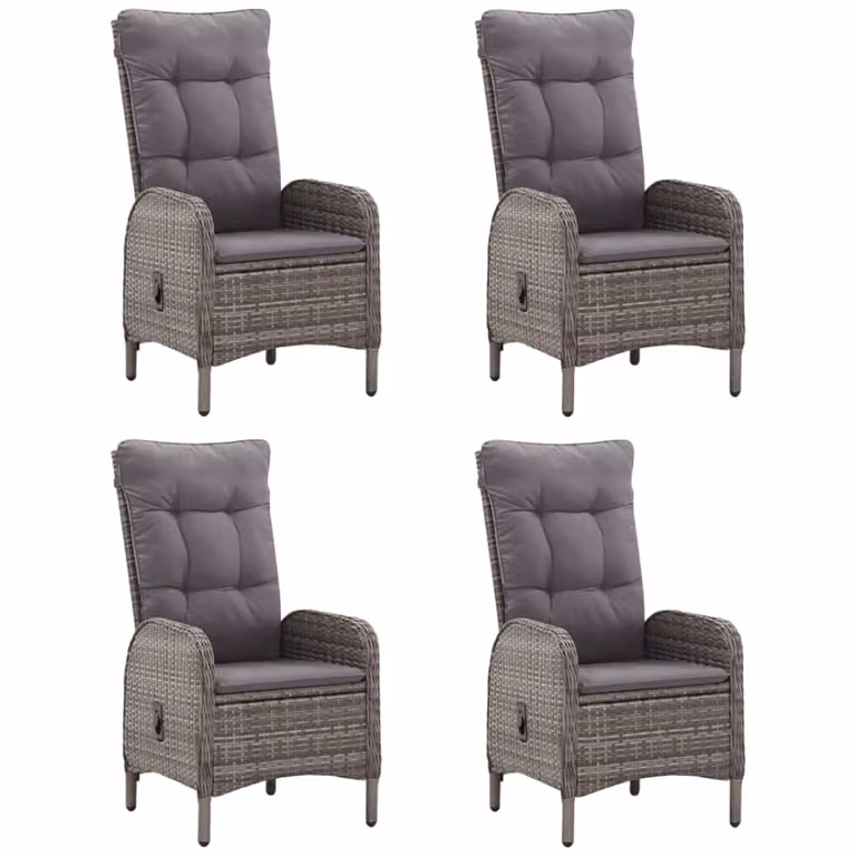Set Mobili da Pranzo per Giardino 5 pz Grigio