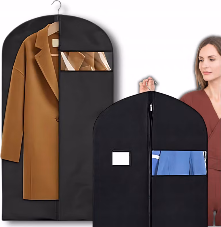 Organizzatore nero impermeabile per abiti
