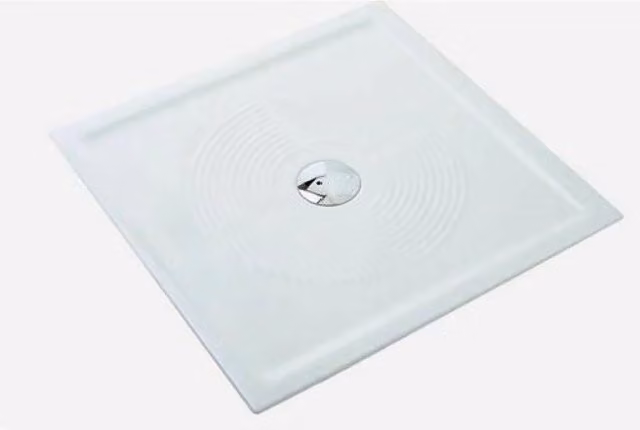 Piatto doccia quadrato ausiliario Coxe By Edilidrico bianco L: 80 cm, P: 80 cm, installazione a filo pavimento