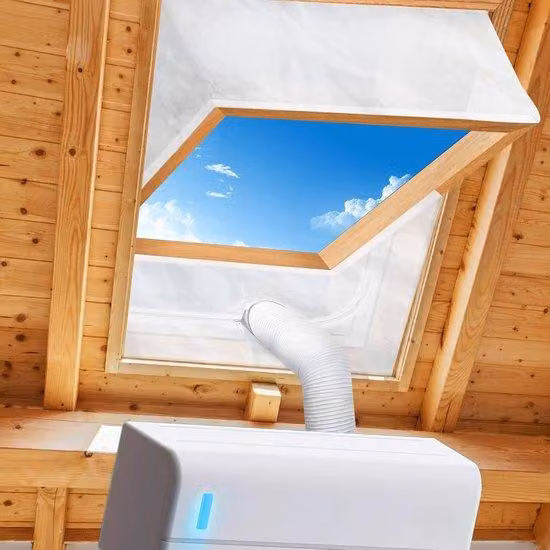 Kit di sigillatura per climatizzatori portatili, 300 cm, bianco, senza forature