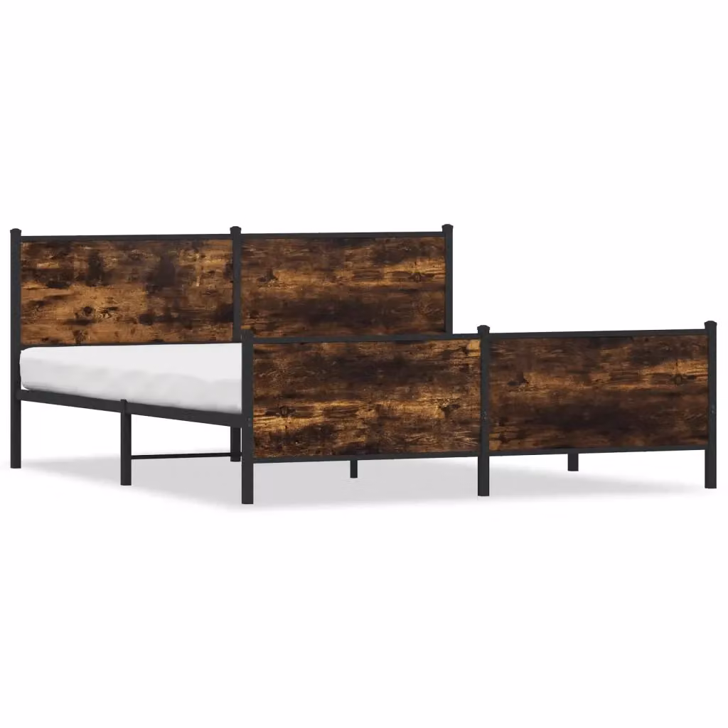Giroletto in metallo vidaXL con doghe fisse color rovere fumo L: 200 cm, P: 200 cm, H: 206 cm – 2