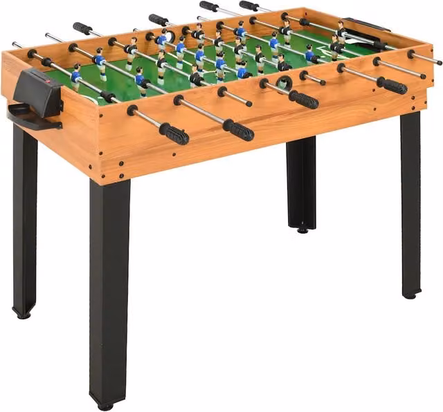Set di giochi da tavolo 15-in-1 vidaXL in legno marrone e nero L: 121 cm, P: 61 cm, H: 82 cm